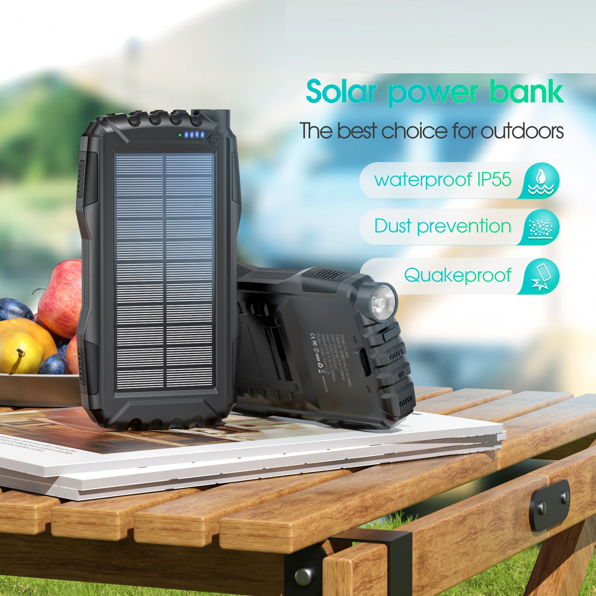 🔥Solar Charger 2025 | 42800mAh Solar Power Bank 3X Faster! QC3.0 Fast Charge & Super Bright Flashlight - Portable Charger for Camping/Emergency | TikTok's Top Pick⚡ 🔥Solar Charger 2025 | 42800mAh Solar Power Bank 3X Faster! QC3.0 Fast Charge & Super Bright Flashlight - Portable Charger for Camping/Emergency | TikTok's Top Pick⚡